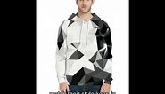 FLYCHEN Men's Digital Print Sweatshirts Hooded Top Galaxy Pattern Hoodie
