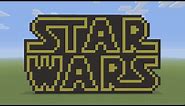 Minecraft Pixel Art - Star Wars Logo
