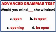 Difficult/Advanced English Grammar Quiz- 30 Question Level Test | English MasterClass #learnenglish