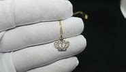14K Real Solid Gold Queen and Crown Pendant Necklace for Women | the best way to say You are the Queen of My Heart