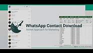 How to export and save contacts from WhatsApp chats and groups