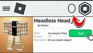 How to get headless head in roblox for free (invisible headless head 2022)
