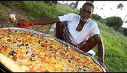 Pizza | Chicken Pizza | Chicken Pizza Cooking by our grandpa for 100 Orphan kids