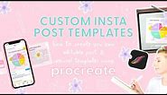 How to make your own editable Instagram post templates ✐ Procreate Tutorial