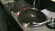 DJ Beat Matching tutorial on a vinyl Turntable