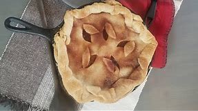 Trisha Yearwood's Skillet Apple Pie with Cinnamon Whipped Cream An easy dessert that is over the top