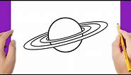 How to draw Saturn planet