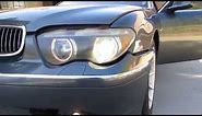 03 BMW 745i 745Li E65 E66 Part Out - Headlights, Tail Lights, Windows, and Mirrors Demo