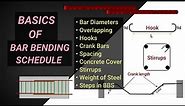 Bar Bending Schedule Basics | BBS OF STEEL REINFORCEMENT | Quantity surveying | Civil tutor