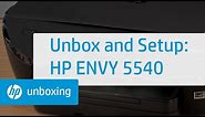 Unboxing, Set Up, and Installation of the HP ENVY 5540 Printer | HP