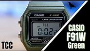CASIO F91W DIGITAL WATCH REVIEW | F-91W M-3ATC | Most affordable digital watch | Green Casio F91W