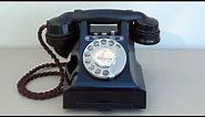 Old British 1950's phone Sound Vintage GPO Bakelite 328 Dial Telephone