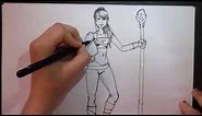 How to draw a (warrior) woman
