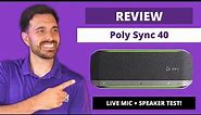 Poly Sync 40 Review - Wireless Speakerphone for Conference Rooms + Live Mic & Speaker Test