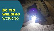 Argon welding process for stainless steel - DC TIG welding working video
