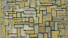 1913 | "Composition in Brown and Gray" by Piet Mondrian