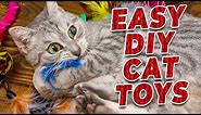 How To Make DIY Cat Toys! (Super Easy)
