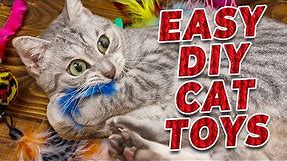 How To Make DIY Cat Toys! (Super Easy)