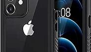 Lanhiem iPhone 12 Case, Waterproof Dustproof Shockproof Case with Built-in Screen Protector [Not for iPhone 12 Pro], Full Body Underwater Protective Cover for iPhone 12 6.1 inch -Black