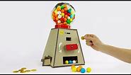 DIY Gumball Machine Money Operated from Cardboard at Home