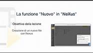 Tutorial NeXus - La funzione "Nuovo" in "NeXus" - ACCA software