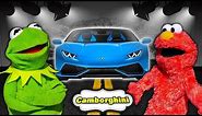 Kermit the Frog and Elmo Find a NEW Lamborghini!