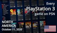 Every PLAYSTATION 3 game on the PlayStation Store (NA)