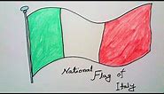 How to Draw National Flag of Italy | Drawing Italian Flag | Flags Drawing Tutorial
