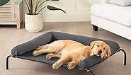 Cooling Elevated Dog Bed for Large Dogs, Portable Indoor & Outdoor Raised Dog Bed with Breathable Mesh, Chew Proof Pet Hammock Cots with Removable and Waterproof Bolsters