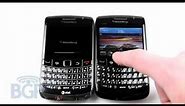 BlackBerry Bold 9700 vs BlackBerry 9780 boot up comparison