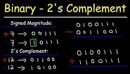 Binary Addition and Subtraction With Negative Numbers, 2's Complements & Signed Magnitude