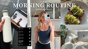 7AM MORNING ROUTINE 2024 🌅 Productive Day, New Healthy Habits, + a Workout
