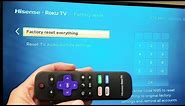 How to Factory Reset Back to Original Default Settings on Hisense Smart TV w/ Roku TV