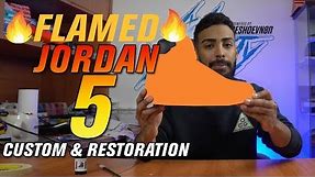 Flamed Air Jordan 5 Restoration and Customization