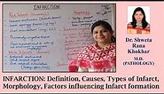 INFARCTION: Definition, Causes, Types of Infarct, Morphology, Factors influencing Infarct formation