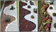 Amazing Outdoor Garden Pebbles Border for Aesthetic landscaping decor ideas