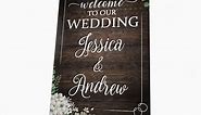 Rustic Wedding Sign – Custom Wooden Wedding Welcome Sign - Rustic Wedding Reception Poster - Wedding Signs For Ceremony