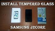 How to Install Tempered Glass Screen Protector Samsung J2 Core Black