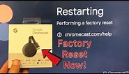 Google Chromecast 3rd Gen: How to Factory Reset to the Very Beginning