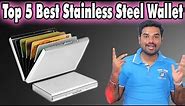 ✅ Top 5 Best Steel case Metal Wallet In India 2023 With Price | RFID Wallet Review & Comparison