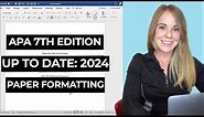 How to format your paper in APA style in 2024