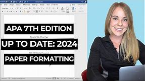 How to format your paper in APA style in 2024