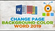 How to Change Page Background Color in Word 2019