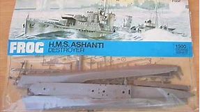 HMS Ashanti. 1:500 scale model.