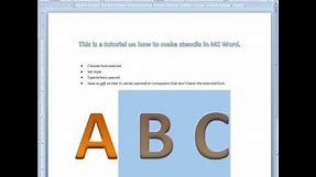 Free Printable Alphabet Stencils - How To Make them in MS Word