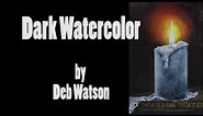 How To Paint Dark Watercolor Backgrounds - Wet on Wet For Glowing Watercolors