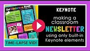 Making a Digital Classroom Newsletter with ONLY Keynote's Built-In Design Elements