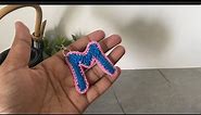 How to crochet alphabet M keychain | letter M| crochet |keychain