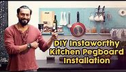 DIY Instaworthy Kitchen Pegboard Installation | The Concept Store