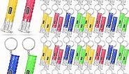 Jexine 100 Pcs Mini Flashlight Keychain Bulk for Kids Assorted Colors Torch Keyring Flashlights LED Keychain Flashlights Small Keychain Light Hiking Camping Christmas Party Favors (Classic)